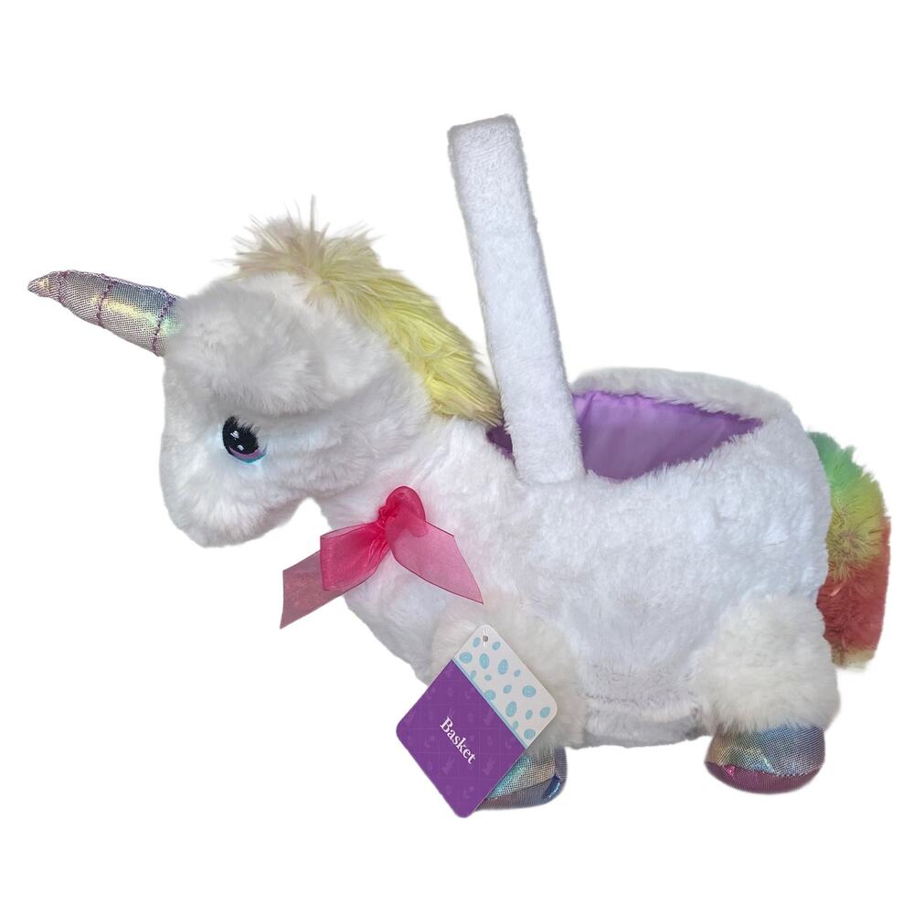 NWT New Unicorn Plush Easter Basket
